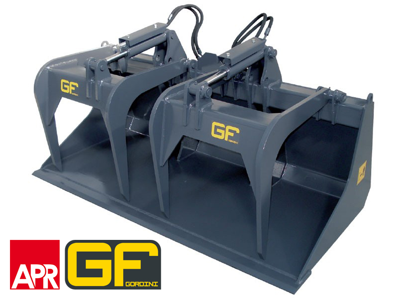 Cazo grapa agrícola de cuatro garras y doble cilindro